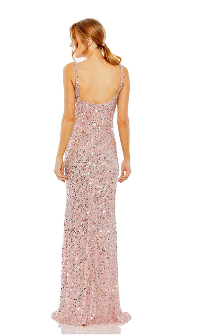 RABINA SEQUINED LOW BACK SLIP GOWN