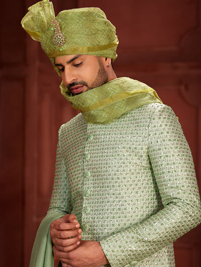 Pure Silk Designer Men's Sherwani