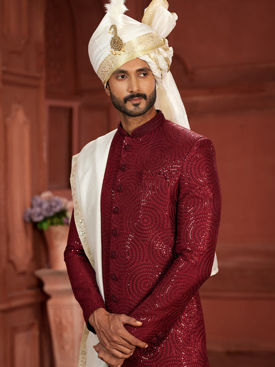 Pure Silk Designer Men's Sherwani