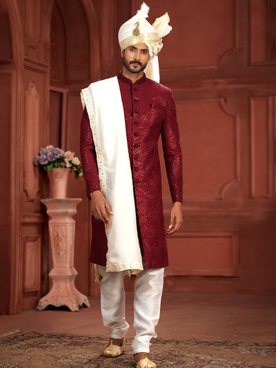 Pure Silk Designer Men's Sherwani