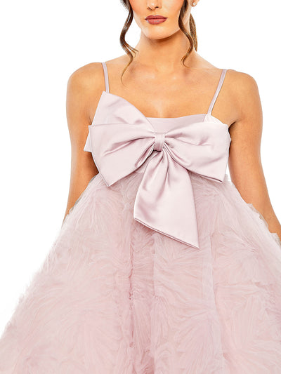 Bow Front Tulle Mini Dress