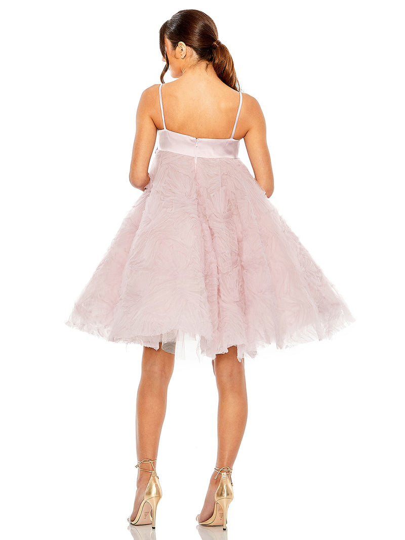 Bow Front Tulle Mini Dress