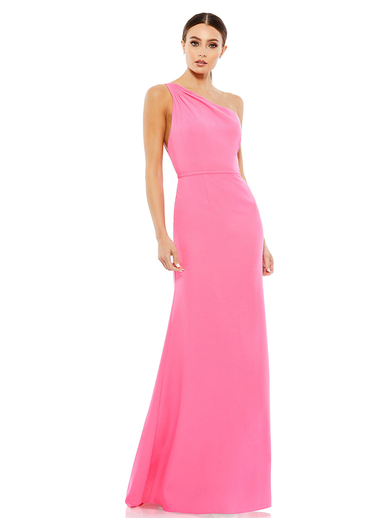 One Shoulder Jersey Mermaid Gown