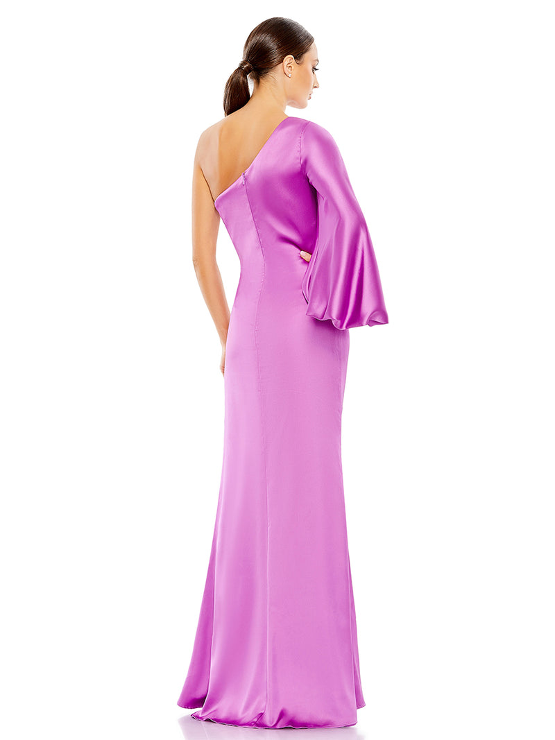 Satin Puff Sleeve Gown