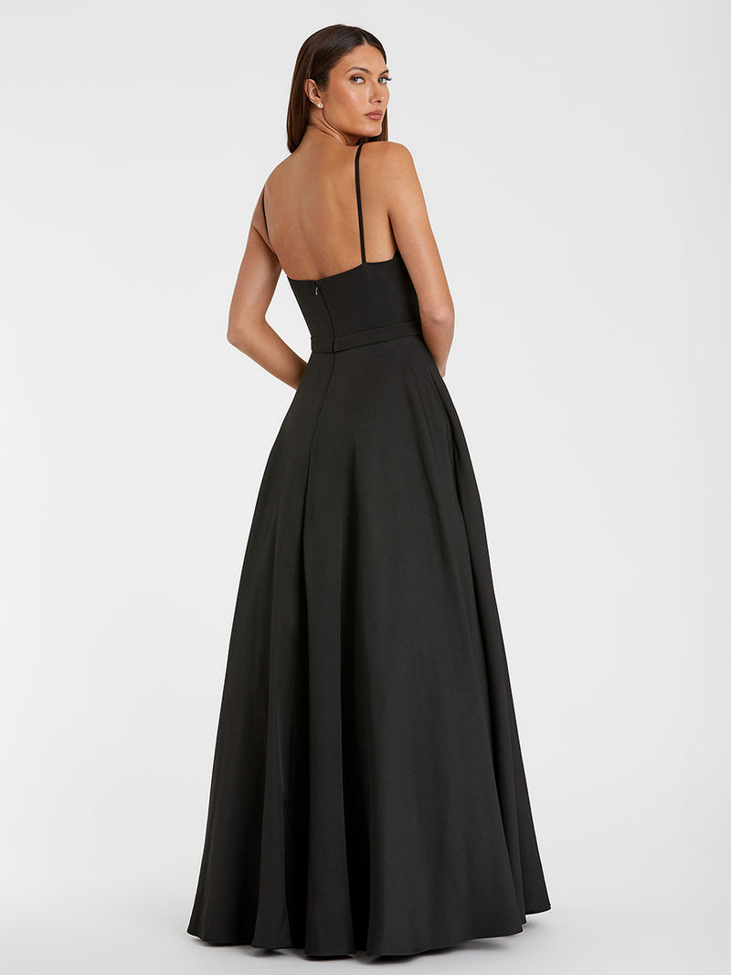 Classic A-Line V-Neck Ballgown
