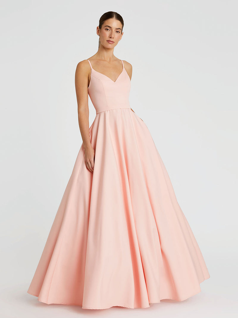 Classic A-Line V-Neck Ballgown