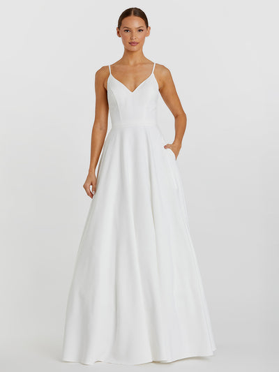 Classic A-Line V-Neck Ballgown