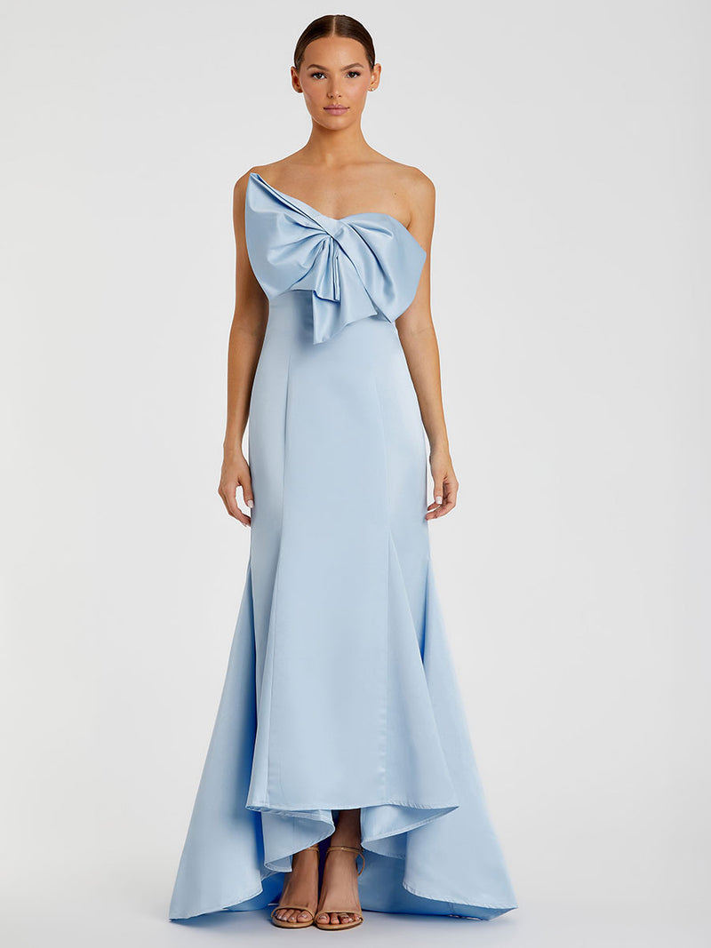Strapless Bow Mermaid Gown