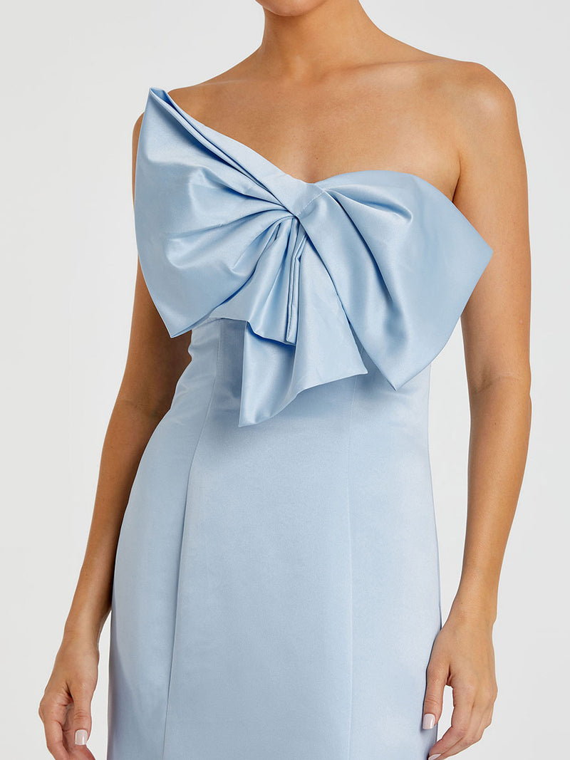 Strapless Bow Mermaid Gown