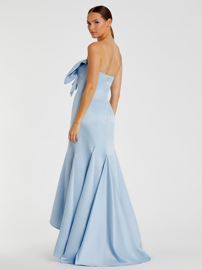 Strapless Bow Mermaid Gown