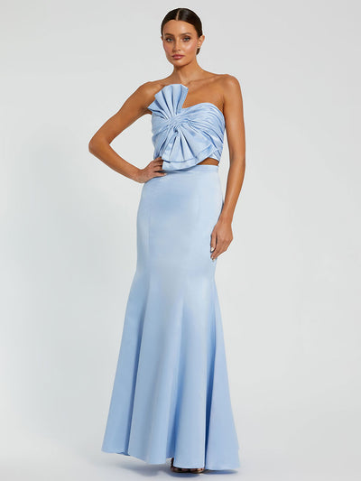 Strapless Bow Top and Mermaid Skirt 2 Piece Set