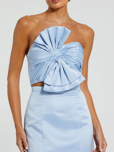 Strapless Bow Top and Mermaid Skirt 2 Piece Set
