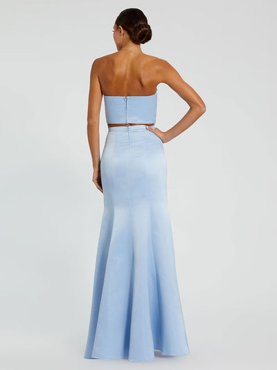 Strapless Bow Top and Mermaid Skirt 2 Piece Set