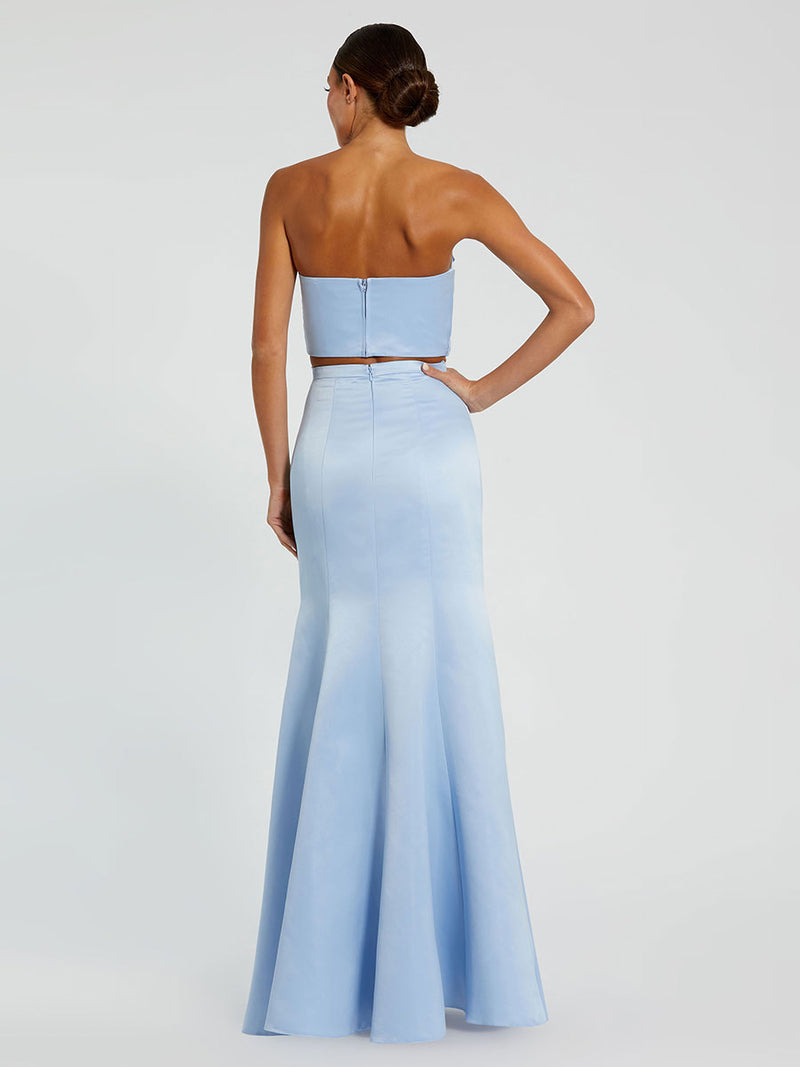Strapless Bow Top and Mermaid Skirt 2 Piece Set