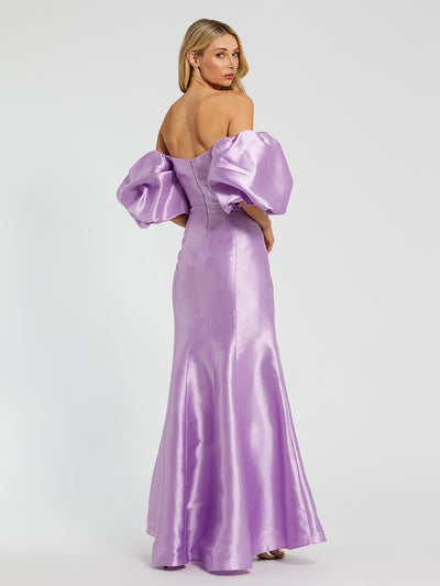 Sweetheart Off The Shoulder Puff Sleeve Gown