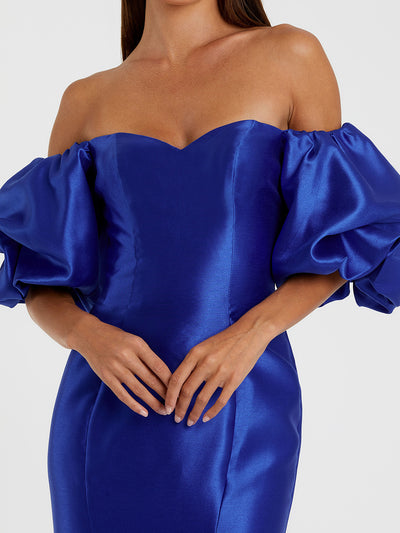 Sweetheart Off The Shoulder Puff Sleeve Gown