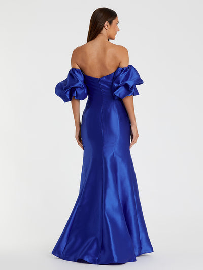 Sweetheart Off The Shoulder Puff Sleeve Gown
