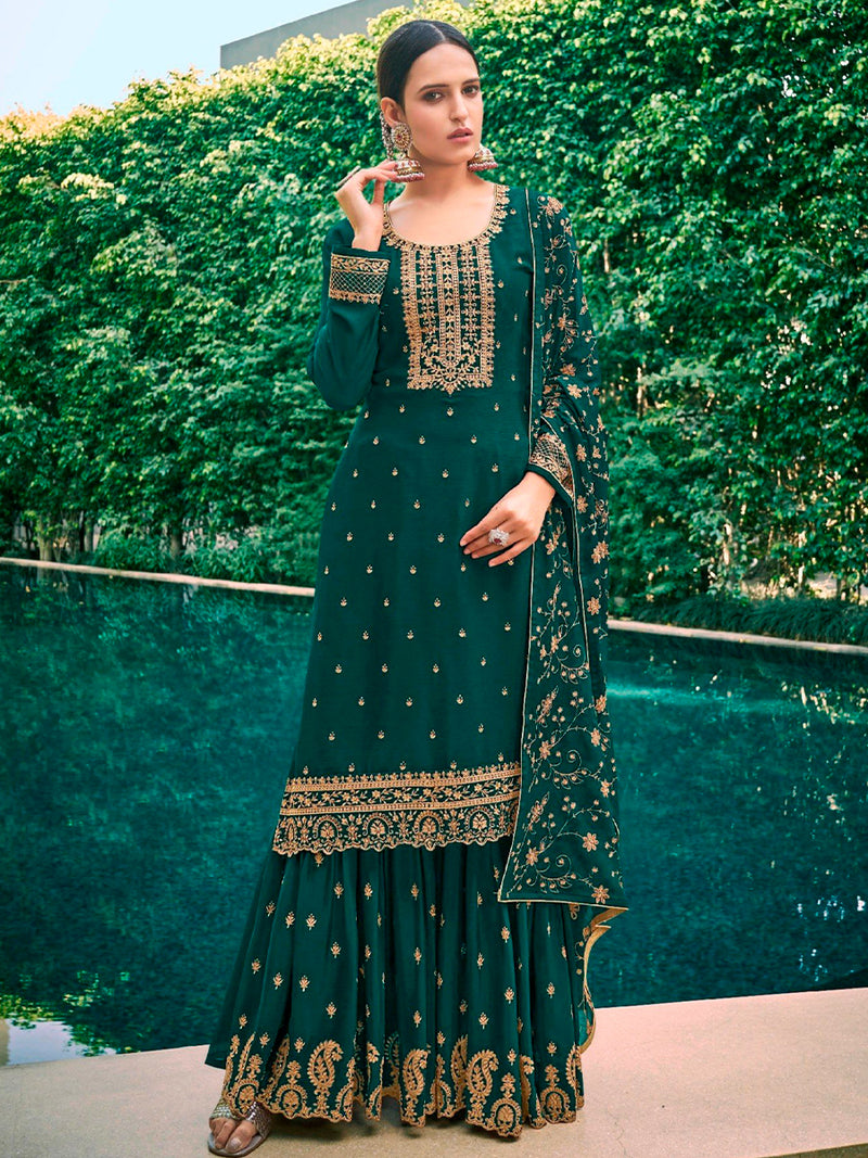 Sabrina Designer Chinon Silk Salwar Kameez