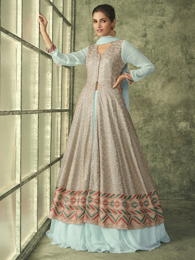 Priya Light Blue Designer Georgette Salwar Suit