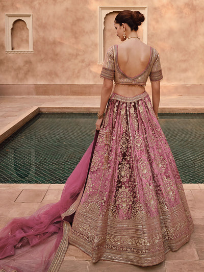 Blush Pink Designer Pure Viscose Lycra Silk Lehenga Choli