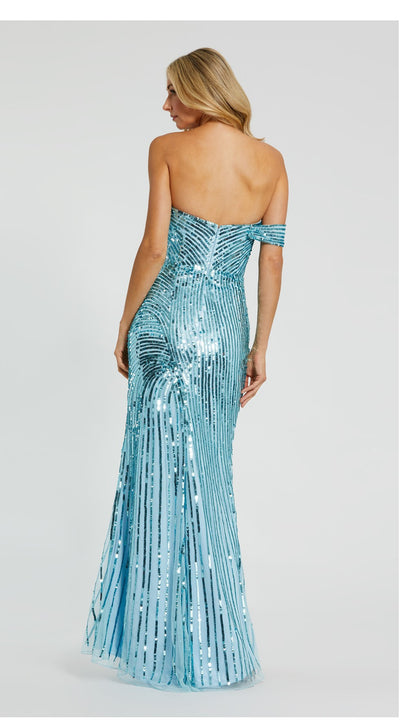 RABINA AQUA EVENING GOWN