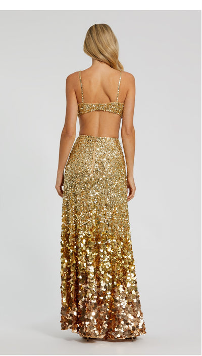 RABINA GOLD SEQUIN GOWN