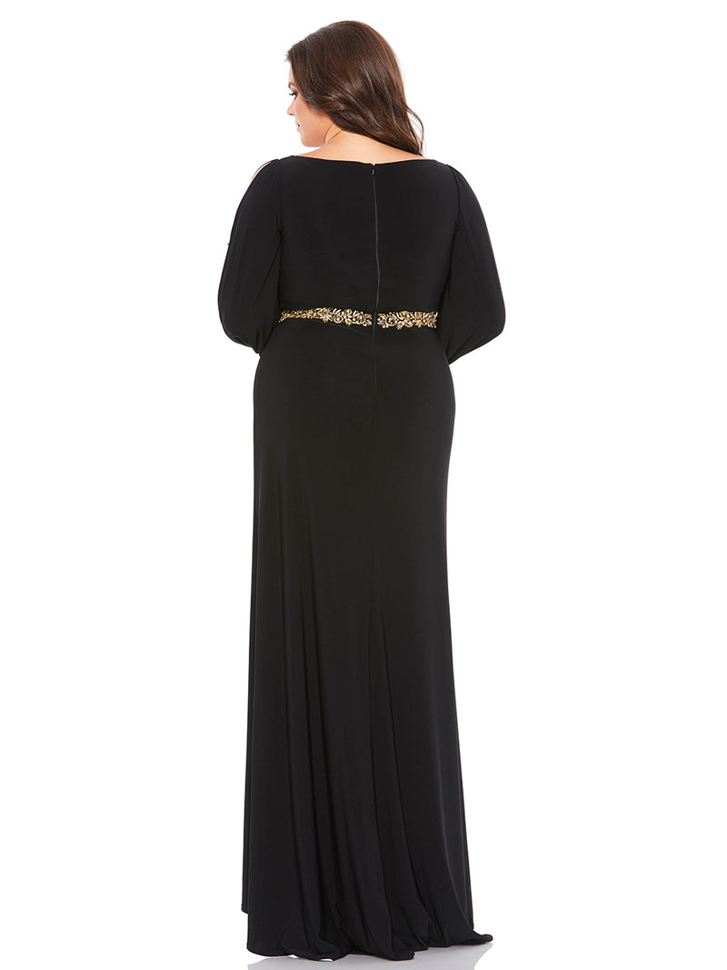 Split Sleeve Surplice Gown (Plus)