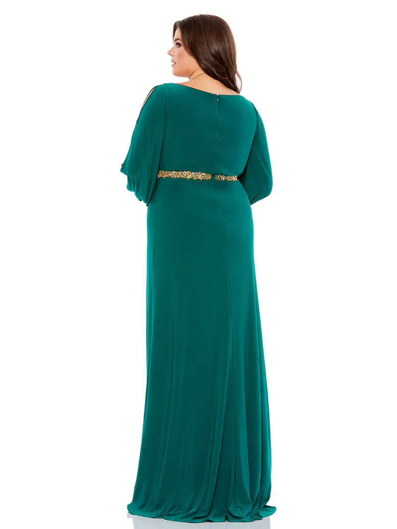 Split Sleeve Surplice Gown (Plus)