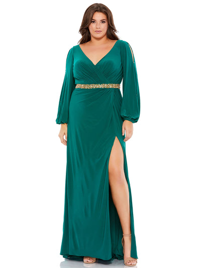 Split Sleeve Surplice Gown (Plus)