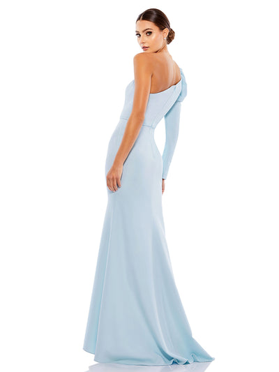 One Shoulder Puff Sleeve Gown