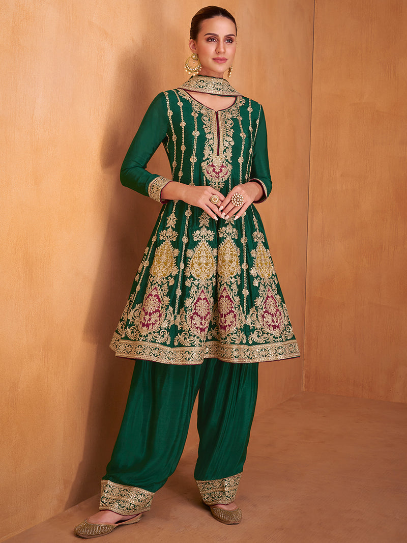 Sherwood Green Designer Chinon Salwar Suit
