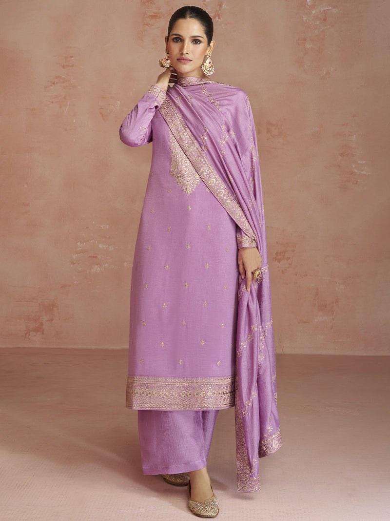 Sara Lavender Shalwar Set