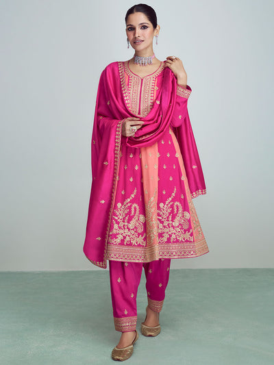 Pink Lemonade Designer Premium Silk Salwar Suit