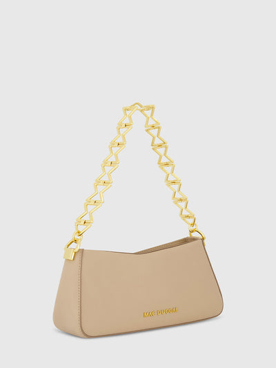Small Gold Strap Nappa Leather Shoulder Bag