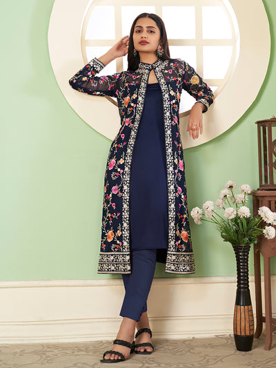 Blue Designer Georgette Salwar Suit