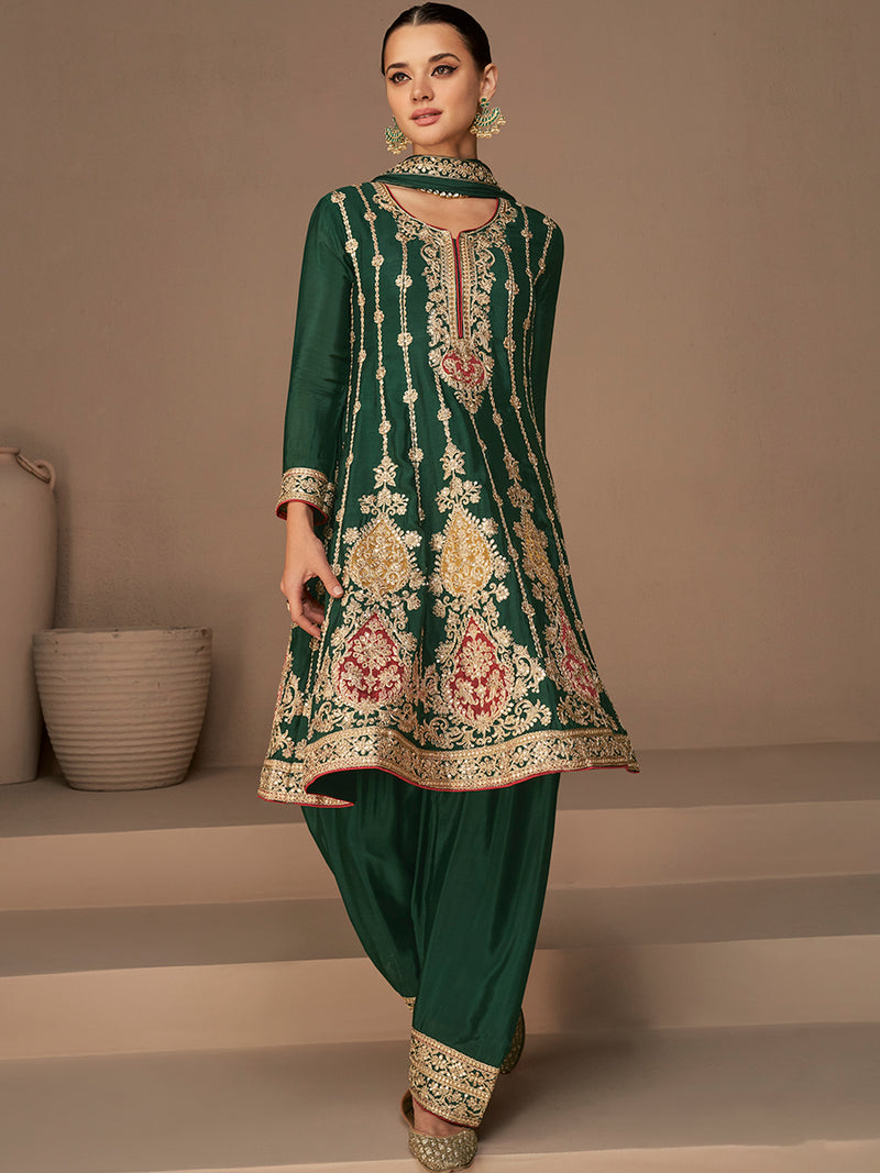 Nadia Designer Chinnon Silk Salwar Suit