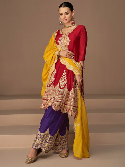 Sheriza Designer Chinnon Silk Salwar Suit
